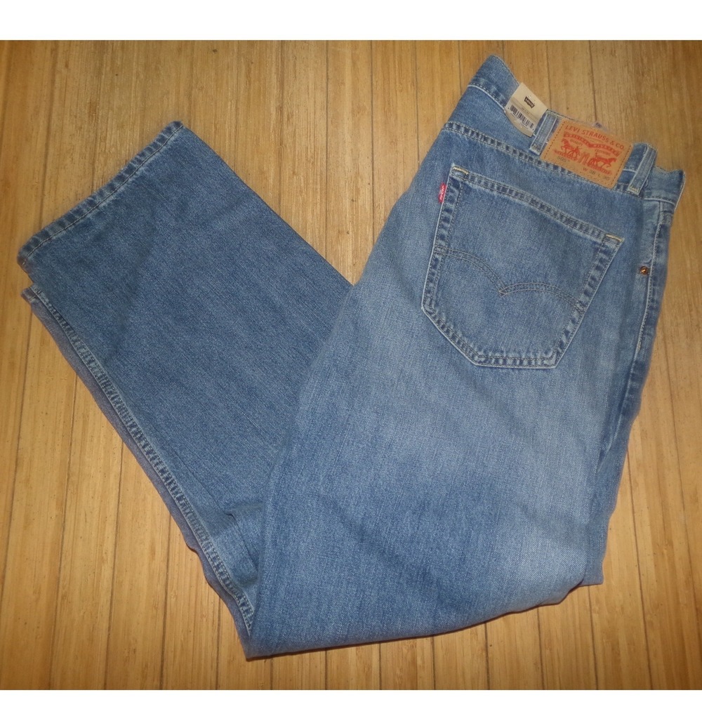 Levis 505 Regular Fit 38 x 30 Straight Leg Mens Jeans Blue Denim‎ NWT